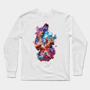 Cosmic Ballet: Nebula's Elegance in Pillars of Creation - cosmic Long Sleeve T-Shirt